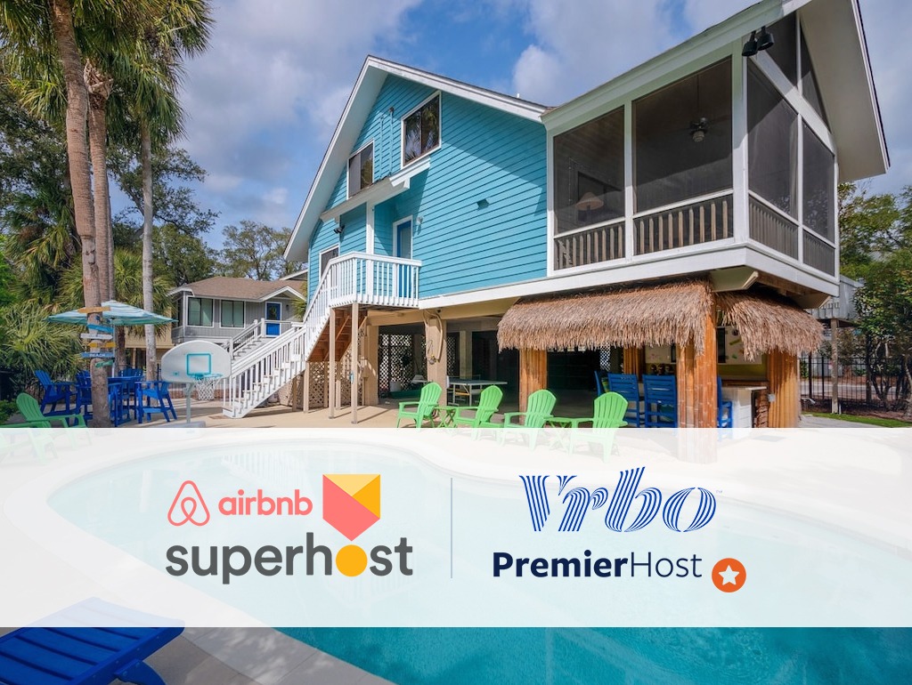 Airbnb Superhost and VRBO Premier Host badges