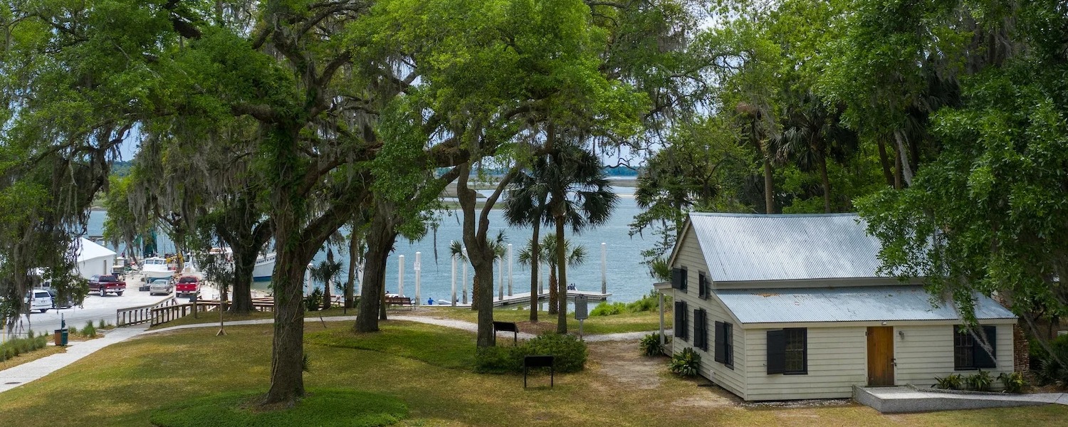 The historic Garvin-Garvey House at Oyster Factory Park, Bluffton, SC